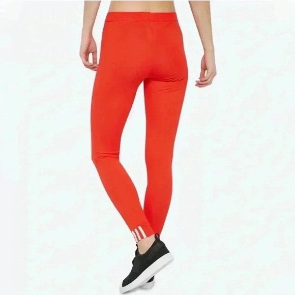 NWOT Adidas, Elastic Waistband Skinny Fit Tights, Small, Orange πββοΈββ‘οΈ - Picture 5 of 9